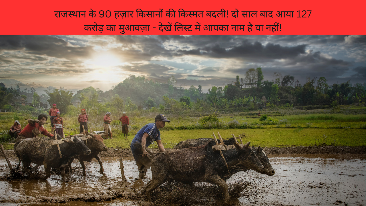 राजस्थान के 90 हज़ार किसानों की किस्मत बदली! दो साल बाद आया 127 करोड़ का मुआवज़ा – देखें लिस्ट में आपका नाम है या नहीं!
